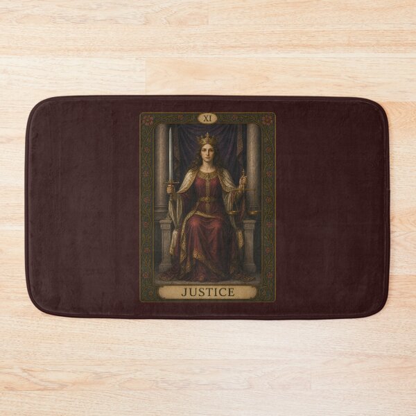 Item preview, Justice Tarot Card XI Art Nouveau Illustration designed and sold by FabcoDesign.