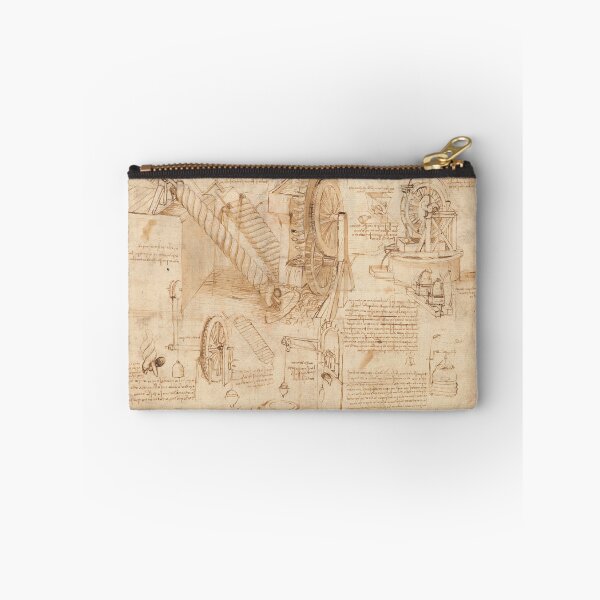 Item preview, Lámina artística de estudios de ingeniería del Codex Atlanticus, folio 26v, de Leonardo da Vinci. designed and sold by artofuniverse.