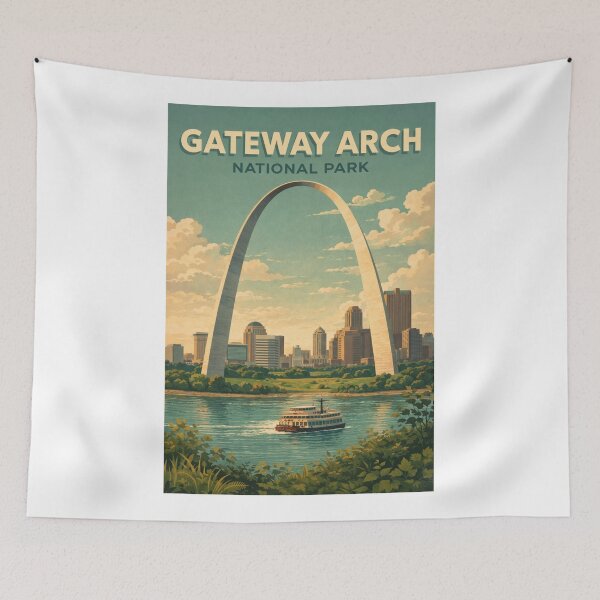 Item preview, Gateway Arch National Park St Louis Missouri Mississippi River Skyline designed and sold by Aryabek.