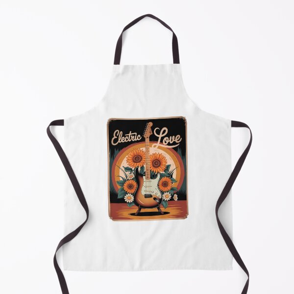 Item preview, Electric Love – Vintage Guitar & Floral Retro Design designed and sold by Art-Arcade6.