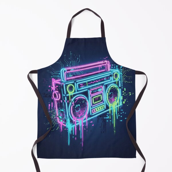 Artikelvorschau, Neon Boombox mit digitalem Glitch entworfen und verkauft von AnnArtshock.