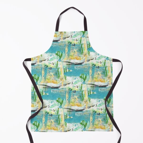 Item preview, Textured Painterly Abstract in Blue and Yellow designed and sold by Artistestella.