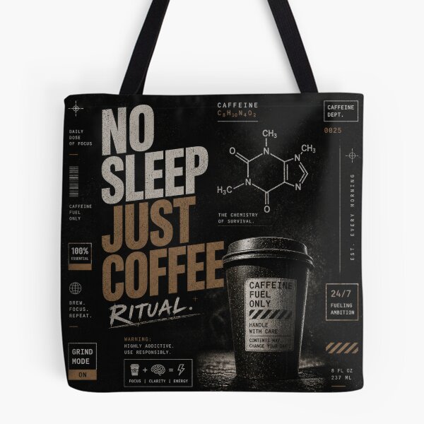 Artikelvorschau, No Sleep Just Coffee Caffeine Chemistry entworfen und verkauft von Mister-Blonde.