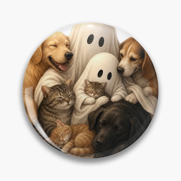 Item preview, Ghost Dog Cuddle Pile designed and sold by InkNovaLab.