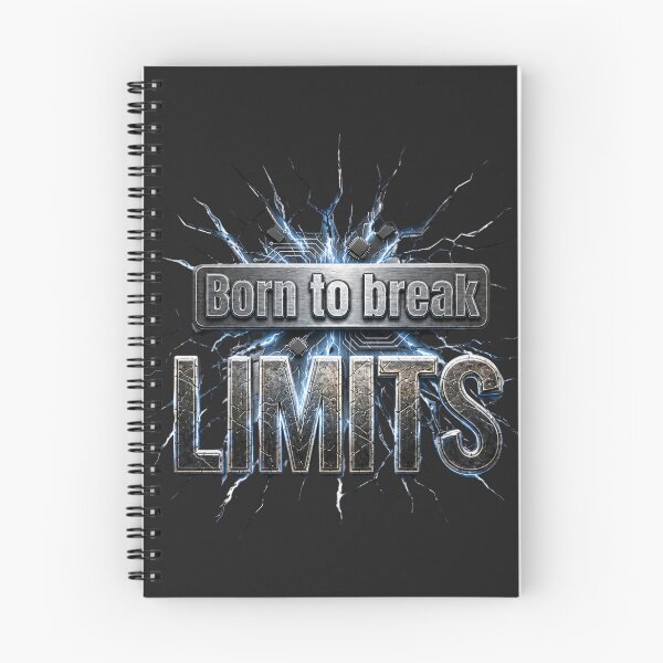 Item preview, Born to Break Limits Motivational Electric Typography designed and sold by KireaDesigns.