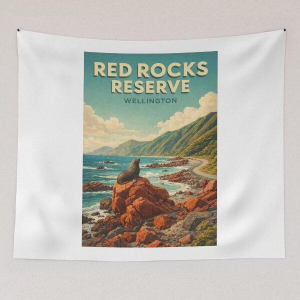 Item preview, Red Rocks Reserve Wellington Te Kopahou Reserve Cook Strait Coast designed and sold by Aryabek.