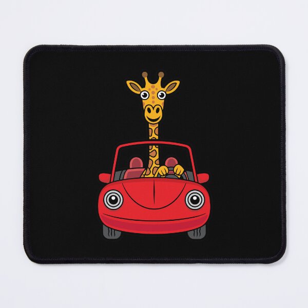 Item preview, Giraffe Driving a Red Convertible – Fun Animal Illustration designed and sold by DoraTora.