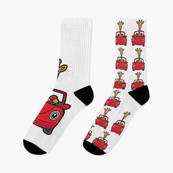 Item preview, Giraffe Driving a Red Convertible – Fun Animal Illustration designed and sold by DoraTora.
