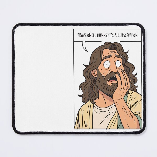 Item preview, Prays Once Thinks Its a Subscription Cartoon Shock designed and sold by Piotrek0001.