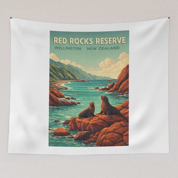 Item preview, Red Rocks Reserve Wellington Te Kopahou Owhiro Bay Sinclair Head designed and sold by Aryabek.