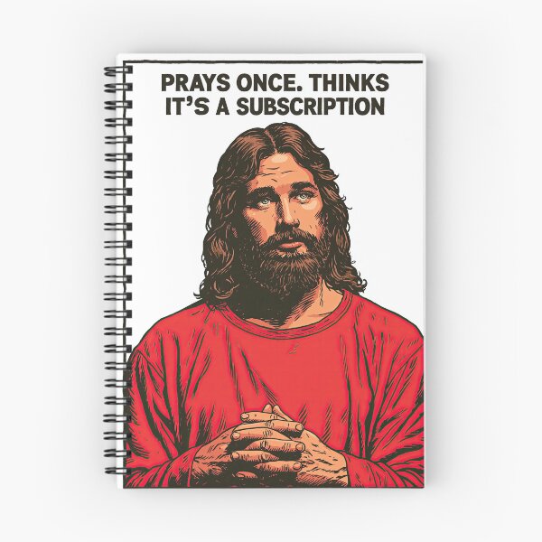 Item preview, Prays Once Thinks Its a Subscription Red Shirt designed and sold by Piotrek0001.