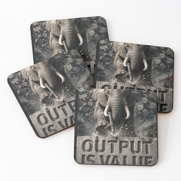 Item preview, Founder Output Value Elephant Industrial Brutalist Art Print designed and sold by SavannaStrikes.