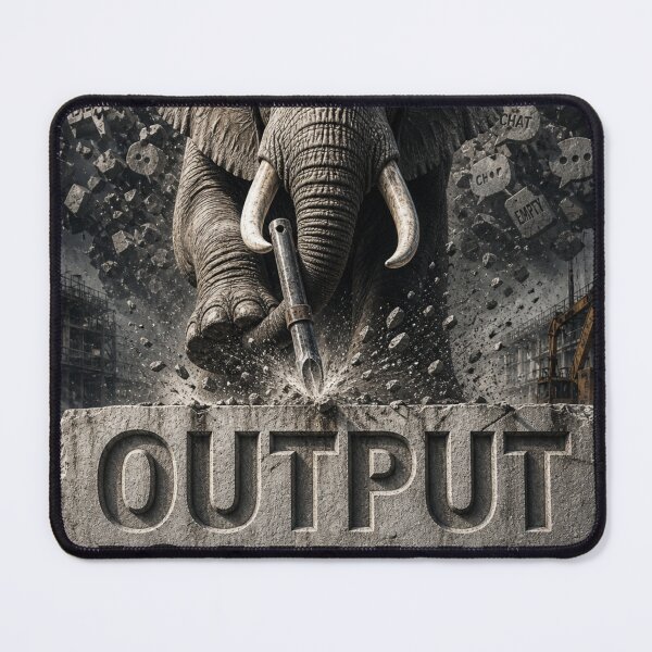 Item preview, Founder Output Value Elephant Industrial Brutalist Art Print designed and sold by SavannaStrikes.