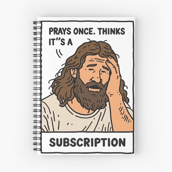 Item preview, Prays Once Thinks Its a Subscription Facepalm Sketch designed and sold by Piotrek0001.