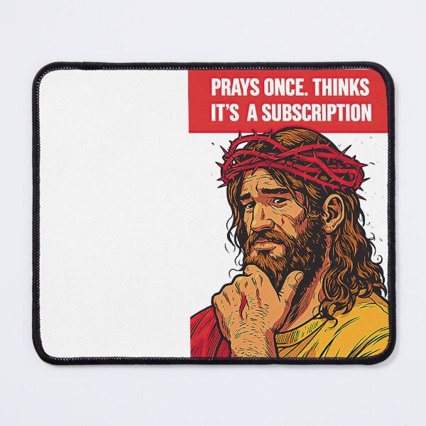 Item preview, Prays Once Thinks Its a Subscription Red Filter Pop Art designed and sold by Piotrek0001.