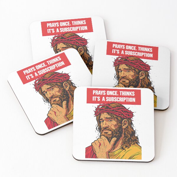 Item preview, Prays Once Thinks Its a Subscription Red Filter Pop Art designed and sold by Piotrek0001.