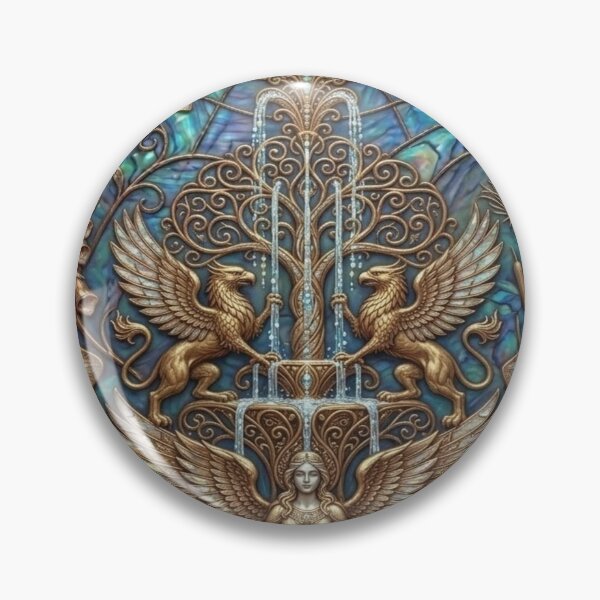 Item preview, Celestial Scarab, Griffins, Goddess Rising Stained Glass Fantasy designed and sold by BriSher.