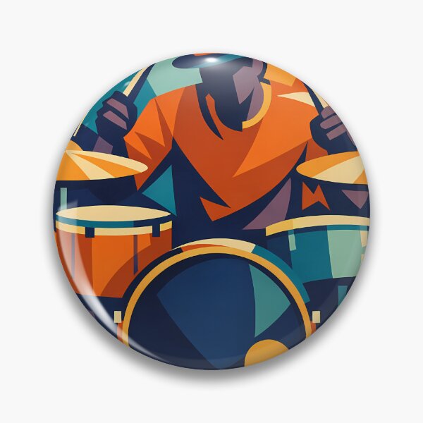 Item preview, Geometric Drummer in Festival Colour Shapes designed and sold by InkSmithery.