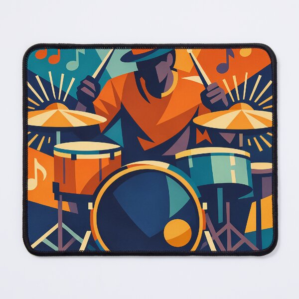 Item preview, Geometric Drummer in Festival Colour Shapes designed and sold by InkSmithery.