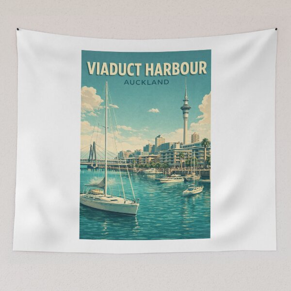 Item preview, Auckland Viaduct Harbour Sky Tower Waitematā Harbour Wynyard Quarter designed and sold by Aryabek.