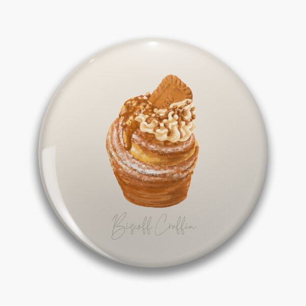 Item preview, Biscoff Cruffin Illustration – Caramel Cookie Butter Dessert Art, Bakery Style Food Drawing, Cruffin Sticker designed and sold by simplepaperplan.
