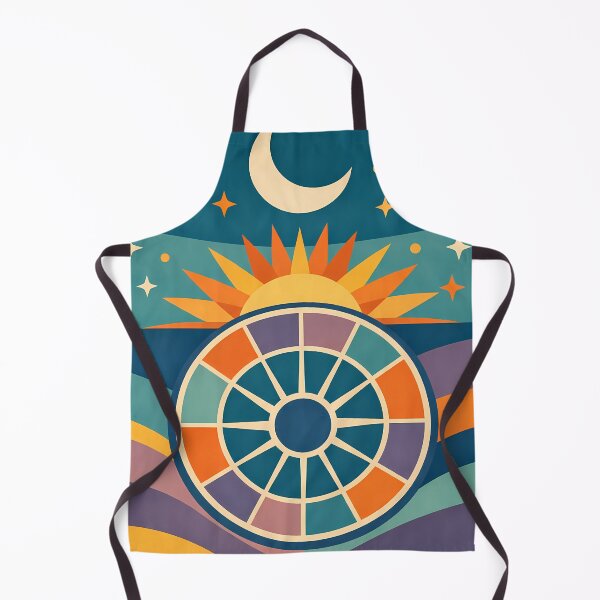 Item preview, Celestial Sun Moon Wheel with Stars designed and sold by InkSmithery.