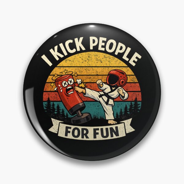 Item preview, I Kick People For Fun – Funny Taekwondo Martial Arts Retro  designed and sold by SidTastic .