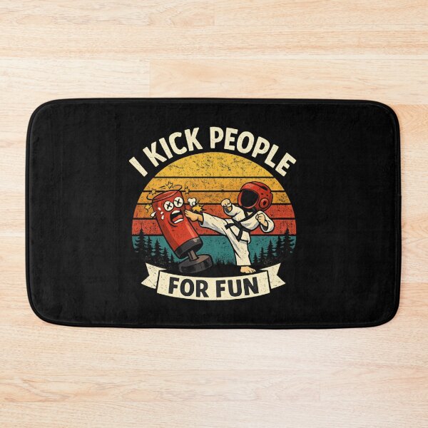 Item preview, I Kick People For Fun – Funny Taekwondo Martial Arts Retro  designed and sold by SidTastic .