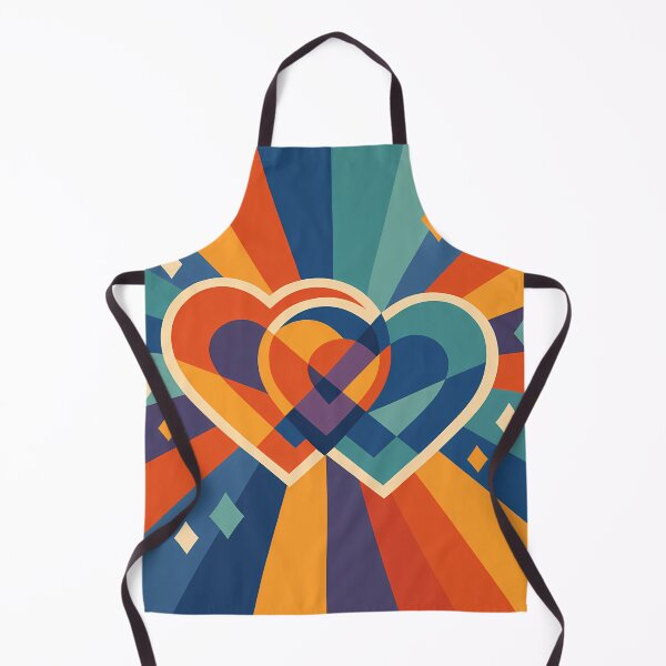 Item preview, Overlapping Geometric Hearts with Radiant Colour Rays designed and sold by InkSmithery.