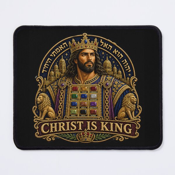 Item preview, Christ Is King Embroidered Style Design – Biblical King & High Priest Art, 12 Tribes Breastplate, Faith-Based Royal Sticker & Apparel designed and sold by Emoji Emblems.