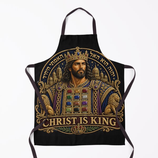 Item preview, Christ Is King Embroidered Style Design – Biblical King & High Priest Art, 12 Tribes Breastplate, Faith-Based Royal Sticker & Apparel designed and sold by Emoji Emblems.