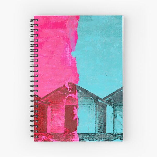 Item preview, Vibrant Pop Art Beach Huts in Pink and Teal designed and sold by Fairfax-Curator.