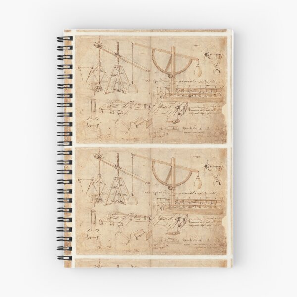 Item preview, Codex Atlanticus Folio 3r by Leonardo da Vinci Engineering Studies Fine Art Print designed and sold by artofuniverse.