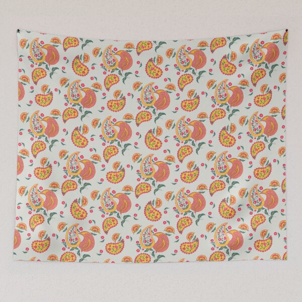 Item preview, Hand Painted Gouache Floral Paisley Pattern in Beige designed and sold by NoemiMarozsan.