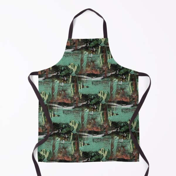 Item preview, Dark Textured Painterly Abstract in Green and Brown designed and sold by Artistestella.