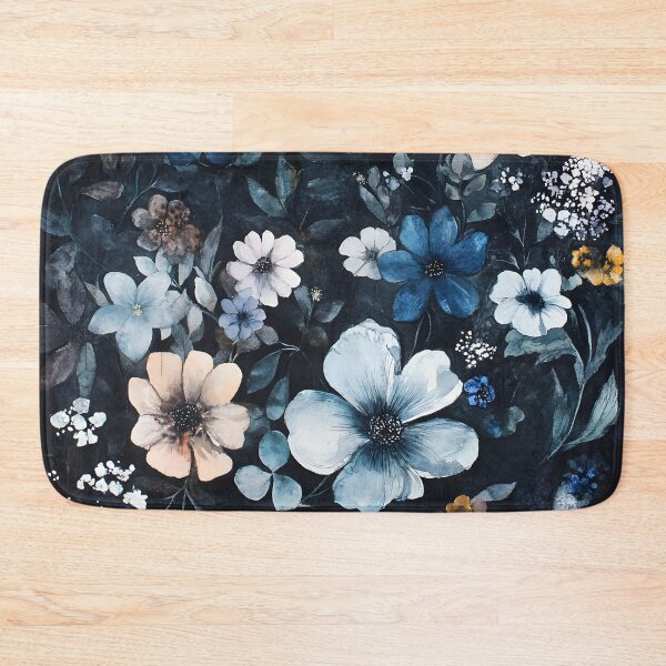 Item preview, Dark Vintage Watercolor Midnight Floral Romantic Wildflowers designed and sold by GrinGalore.