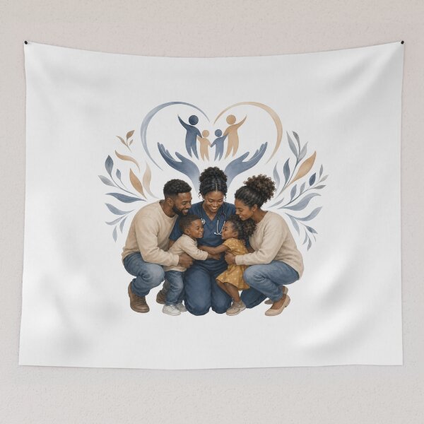 Item preview, Family Hug Love Portrait designed and sold by InkNovaLab.
