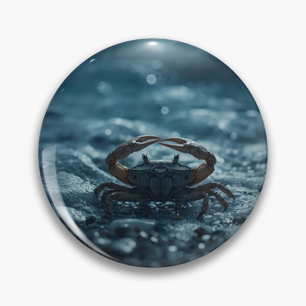 Item preview, Realistic Cancer Zodiac Crab Reaching For Moon Dark Blue Sky designed and sold by Mustangana.
