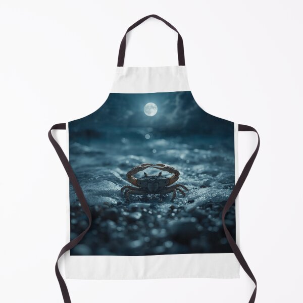 Item preview, Realistic Cancer Zodiac Crab Reaching For Moon Dark Blue Sky designed and sold by Mustangana.