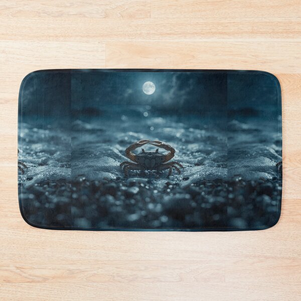 Item preview, Realistic Cancer Zodiac Crab Reaching For Moon Dark Blue Sky designed and sold by Mustangana.