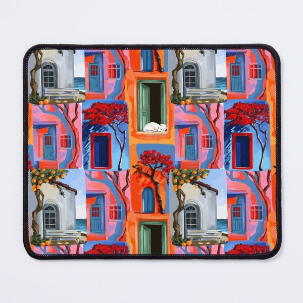 Item preview, Seamless pattern featuring doors and trees designed and sold by Nastasiakhmnk.