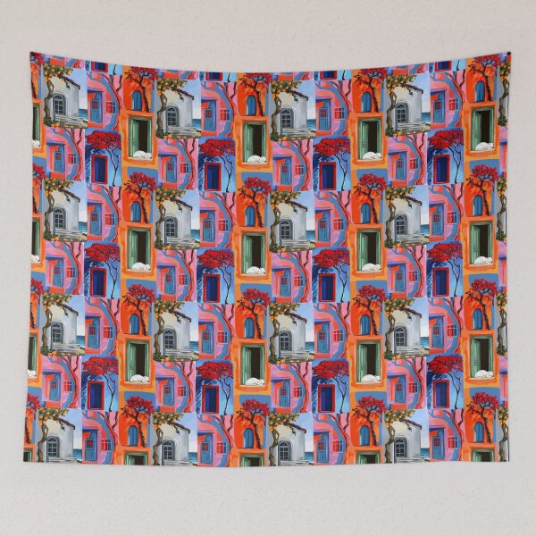 Item preview, Seamless pattern featuring doors and trees  designed and sold by Nastasiakhmnk.