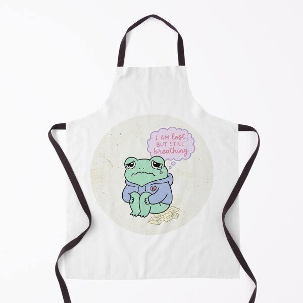 Item preview, Cute Sad Frog Lost But Still Breathing – Emotional Mental Health Sticker designed and sold by Elviqus Shop.