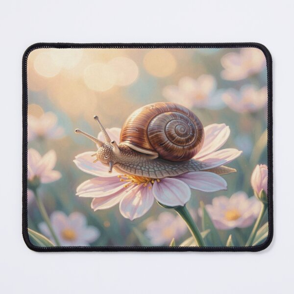 Item preview, Delicate Snail on Pink Blossom in Soft Pastel Dreamlight designed and sold by FotoworldEdel.