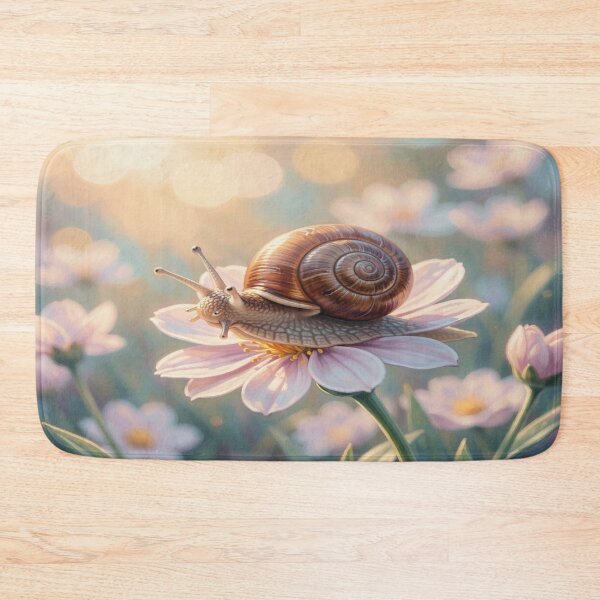 Item preview,  Delicate Snail on Pink Blossom in Soft Pastel Dreamlight designed and sold by FotoworldEdel.