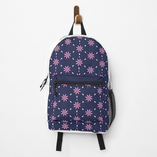 Item preview, Flower Beaded Print - Pretty Pink and Navy designed and sold by Daniel Bevis Design.
