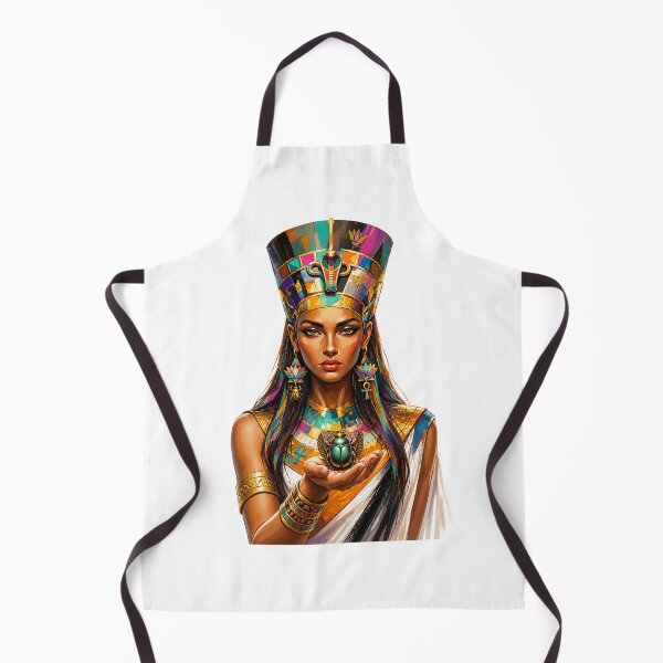 Item preview, Ancient Egyptian Queen – Vibrant Nefertiti Egyptian Queen Scarab Art designed and sold by KireaDesigns.