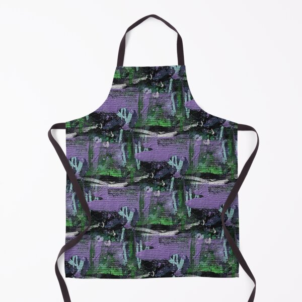 Item preview, Dark Textured Painterly Abstract in Purple and Green designed and sold by Artistestella.