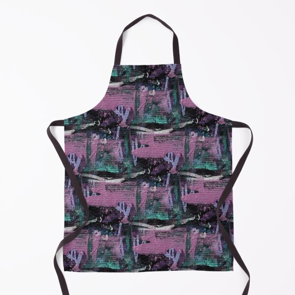 Item preview, Dark Textured Painterly Abstract in Pink and Teal designed and sold by Artistestella.