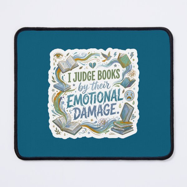 Item preview, I Judge Books By Their Emotional Damage Ver. 1 | Book Lover | Bookworm Gifts | Reader Humor | Bibliophile Aesthetic designed and sold by AmethystStreet.